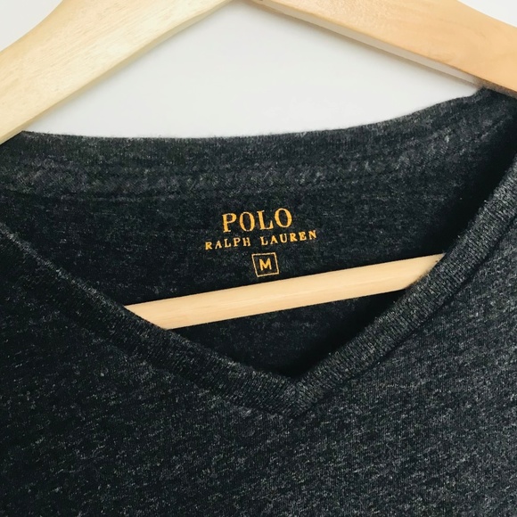 POLO Ralph Lauren dark grey melange singlet, size M - Picture 2 of 3